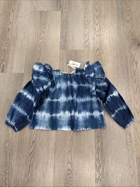 Ulla Johnson Tie-Dye Ruffle Sleeve Top - Kids